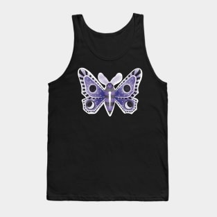 Purple and Black Space Moth Tank Top